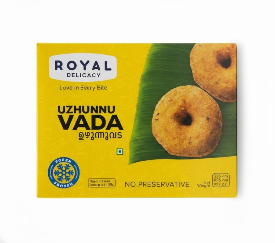 Royal Delicacy Uzhunnu Vada - Frozen by The Indian Shelf – Prepared Appetizers & Side Dishes, Indian grocery product, for customers in the UK