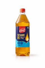 Ajmi Sesame Oil
This is a 1-liter bottle of Sesame Oil (also known as Gingelly Oil or Enna) from the brand Ajmi. Known for its distinct nutty aroma and high smoke point, this oil is a staple in South Indian cooking, particularly for tempering spices, making authentic pickles, and enhancing the flavor of traditional gravies.This product is available in the UK at theindianshelf.co.uk.