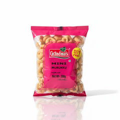 Grandma's Mini Murukku 200g pack, which features a BUY 1 GET 1 FREE offer, is available from theindianshelf.co.uk.