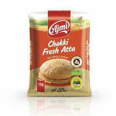 Ajmi Chakki Fresh Atta - 100% Whole Wheat (1 Kg) – Flour, Indian grocery product, for customers in the UK