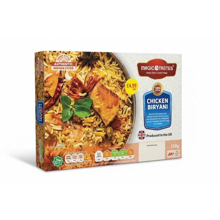 Magic Tastes Chicken Biryani 350g by The Indian Shelf – Prepared Meals & Entrées, Kerala special food product, for customers in the UK