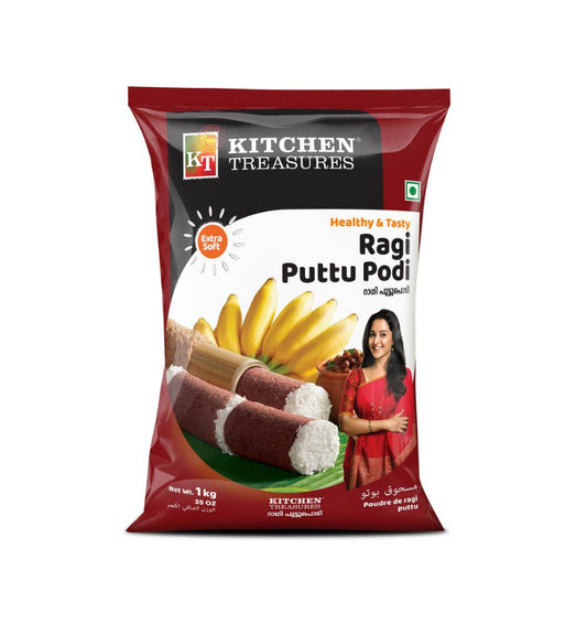 Kitchen Treasures Ragi Puttu Podi – 1kg by The Indian Shelf – Flour, Kerala special food product, for customers in the UK