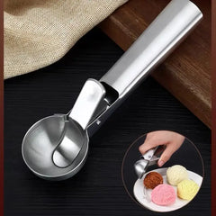 1pc Dual-Purpose Stainless Steel Ice Cream Scoop and Fruit Spoon