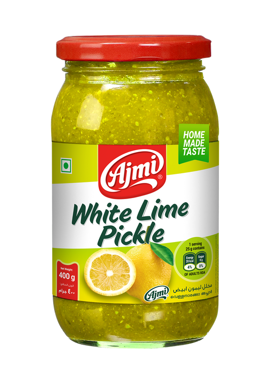 WHITE LIME PICKLE 400gm by Ajmi by The Indian Shelf – Pickled Fruits & Vegetables, Indian grocery product, for customers in the UK
