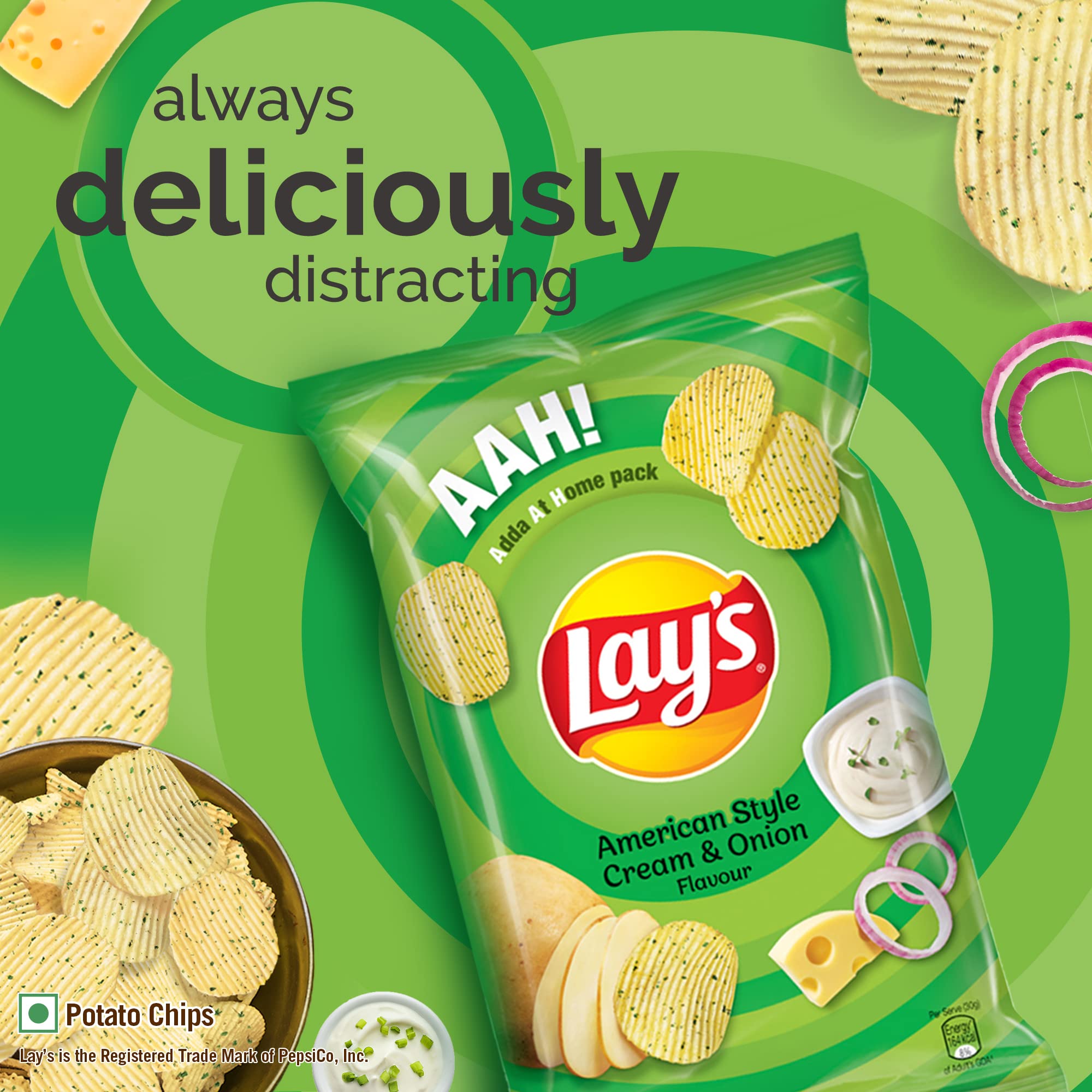 Lay’s American Style Cream & Onion Chips | Classic Flavored Potato Chips
