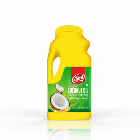 Ajmi 100% Pure Coconut Oil (1 Litre) – Coconut Oil, Indian grocery product, for customers in the UK