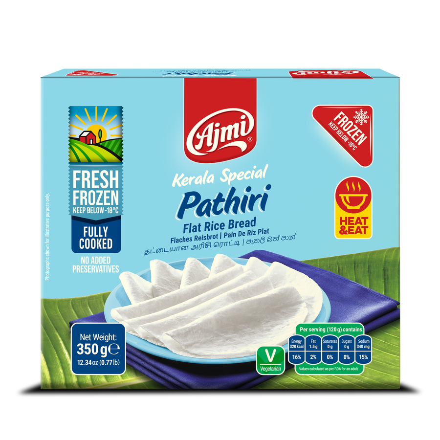 Ajmi Kerala Special Pathiri (Frozen Heat & Eat Flat Rice Bread) – Uncategorized, Kerala special food product, for customers in the UK