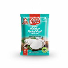 Ajmi Malabar Pathal Podi (Orott Podi) 1kg bag, featuring premium rice flour for extra-soft traditional steamed breads, is available for purchase at theindianshelf.co.uk.