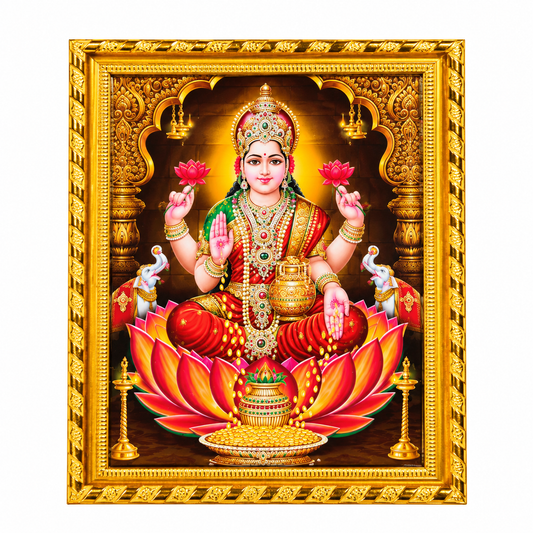 Goddess Lakshmi Photo Frame - A4 Size