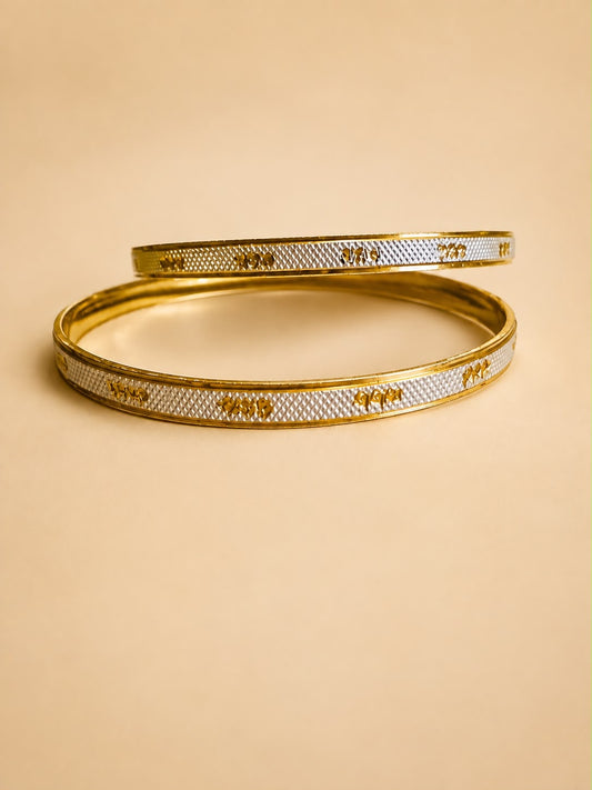 Elegant Gold & Silver Finish Designer kids Bangles (2-4 years)