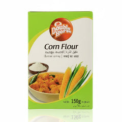Double Horse Corn Flour 150g pack, ideal for thickening sauces and making crispy coatings, is available for purchase from theindianshelf.co.uk.