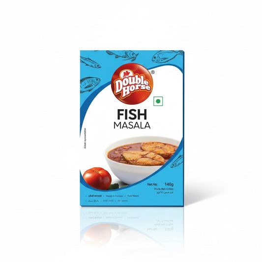 Double Horse Fish Masala 140g pack for authentic seafood flavoring is available to purchase from theindianshelf.co.uk.