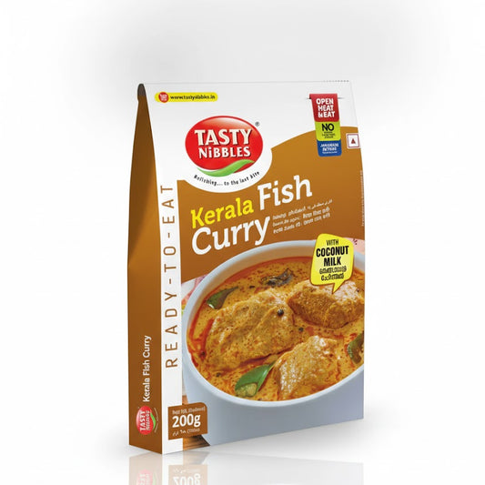Tasty Nibbles Ready-to-Eat Kerala Fish Curry with Coconut Milk 200g pack is available from theindianshelf.co.uk.