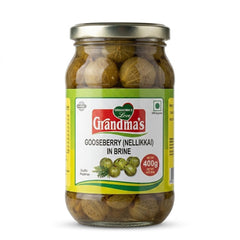 Grandma's Gooseberry in Brine (Nellikkai)
Experience the pure, tart flavor of South India with Grandma's Gooseberry in Brine. This 400g jar features whole, sun-ripened gooseberries (Nellikka) preserved in a traditional salt-water brine, maintaining their crisp texture and potent nutritional profile.This product is available in the UK at theindianshelf.co.uk.