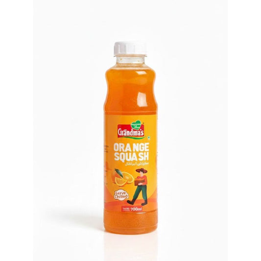 Grandma's Orange Squash 700ml bottle, recommended to be served chilled, is available from theindianshelf.co.uk.