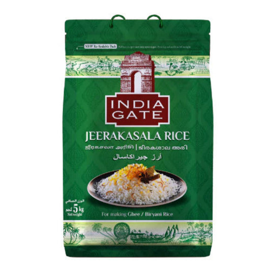 India Gate Jeerakasala Rice 5Kg by The Indian Shelf – Rice, Indian grocery product, for customers in the UK
