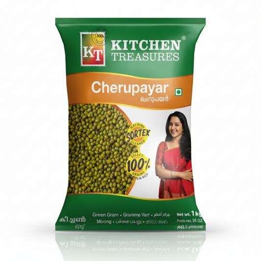 Kitchen Treasures Cherupayar (Green Gram / Moong) - 1 kg by The Indian Shelf – Uncategorized, Indian grocery product, for customers in the UK