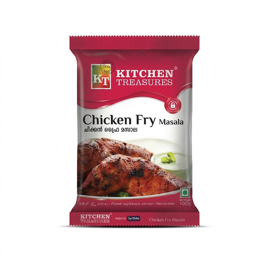 Kitchen Treasures Chicken Fry Masala
Achieve the perfect golden-brown, crispy chicken fry at home with Kitchen Treasures Chicken Fry Masala. This 100g pack features a robust blend of premium spices specifically formulated to deliver the signature heat and aroma of authentic South Indian fried chicken.This product is available in the UK at theindianshelf.co.uk.