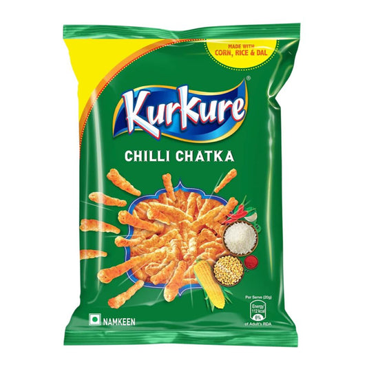 Kurkure Chilli Chatka – Chips, Indian grocery product, for customers in the UK