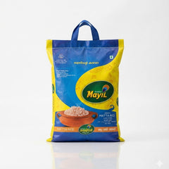 Kottakkal Mayil Original Matta Rice 5kg bag, featuring authentic long-grain rice for traditional meals, is available from theindianshelf.co.uk.