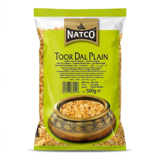 This pack contains Plain Toor Dal (split pigeon peas), a fundamental ingredient in Indian cuisine. It is a Produce of Malawi and is the primary lentil used for making traditional sambar and various comforting dals.