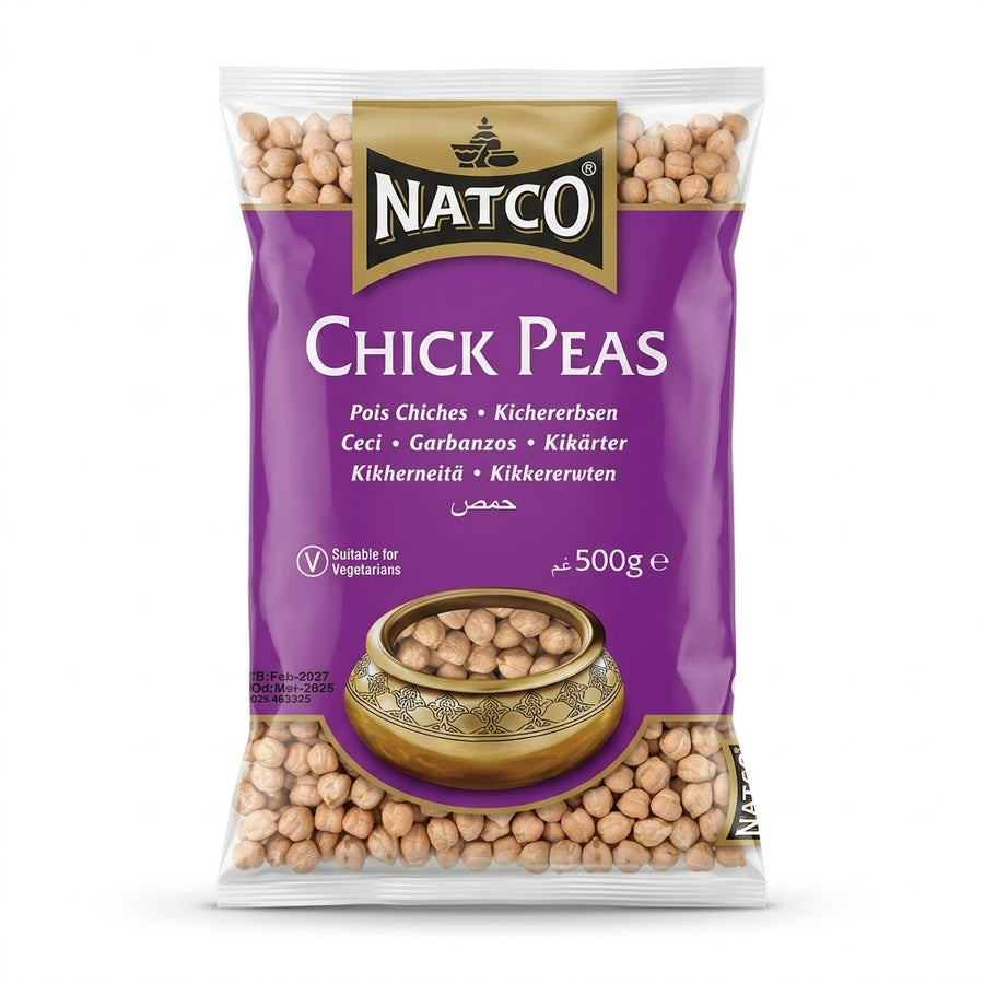 Natco Chick Peas
Bring protein-rich versatility to your pantry with Natco Chick Peas. This 500g pack features premium quality, dried garbanzo beans that are carefully selected for their texture and earthy flavor. They serve as a fundamental ingredient for a wide range of global cuisines.This product is available in the UK at theindianshelf.co.uk.