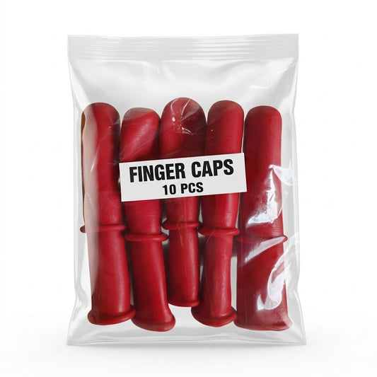 Rubber Finger Caps
This is a 10-piece pack of durable Finger Caps in a vibrant red color. Designed to provide a protective layer, these caps are ideal for various tasks that require extra grip or skin protection, such as handling delicate electronics, office paperwork, or manual crafting. Each cap features a flexible, snug fit to ensure comfort and precision during use.This product is available in the UK at theindianshelf.co.uk.