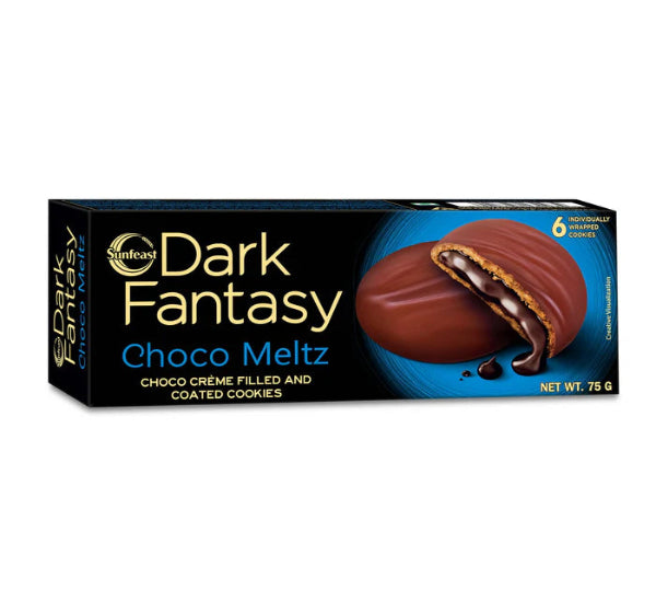 Sunfeast Dark Fantasy Choco Meltz | Choco Crème Filled & Coated Cookies by The Indian Shelf – Cookies, Indian grocery product, for customers in the UK