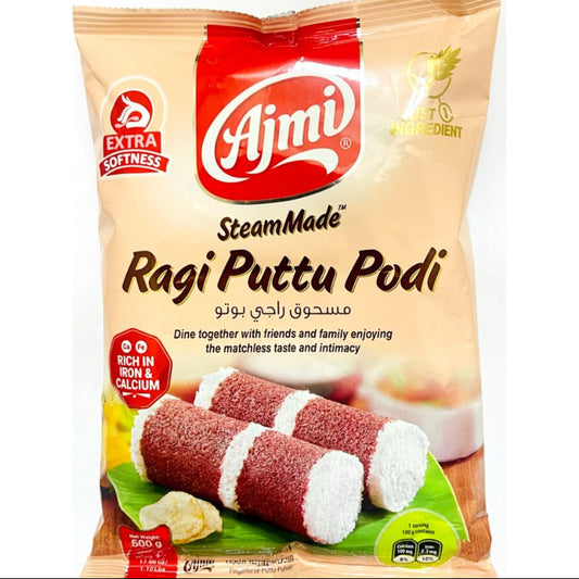 Ajmi Ragi Puttu Podi (റാഗി പുട്ട് പൊടി) – Snack Cakes, Kerala special food product, for customers in the UK
