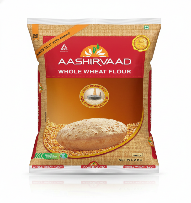 Aashirvaad Whole Wheat Flour (2 Kg) by The Indian Shelf – Flour, Indian grocery product, for customers in the UK