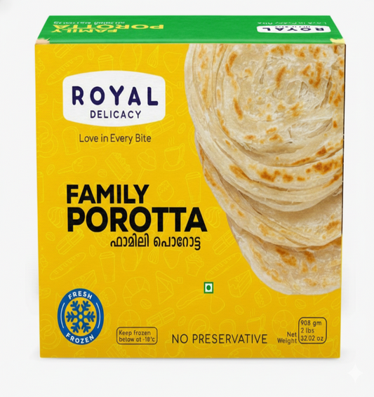 Royal Delicacy Family Porotta - 2 Kg by The Indian Shelf – Prepared Meals & Entrées, Kerala special food product, for customers in the UK