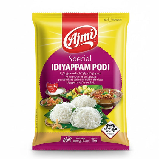 Ajmi Special Idiyappam Podi - Soft and White (1 Kg) – Batter & Coating Mixes, Kerala special food product, for customers in the UK
