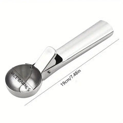 1pc Dual-Purpose Stainless Steel Ice Cream Scoop and Fruit Spoon