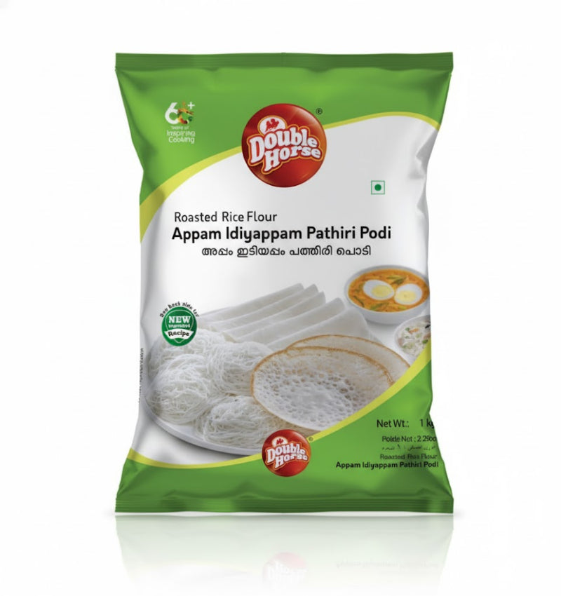 Double Horse 3-in-1 appam, idiyappam, pathir podi by The Indian Shelf – Flour, Kerala special food product, for customers in the UK