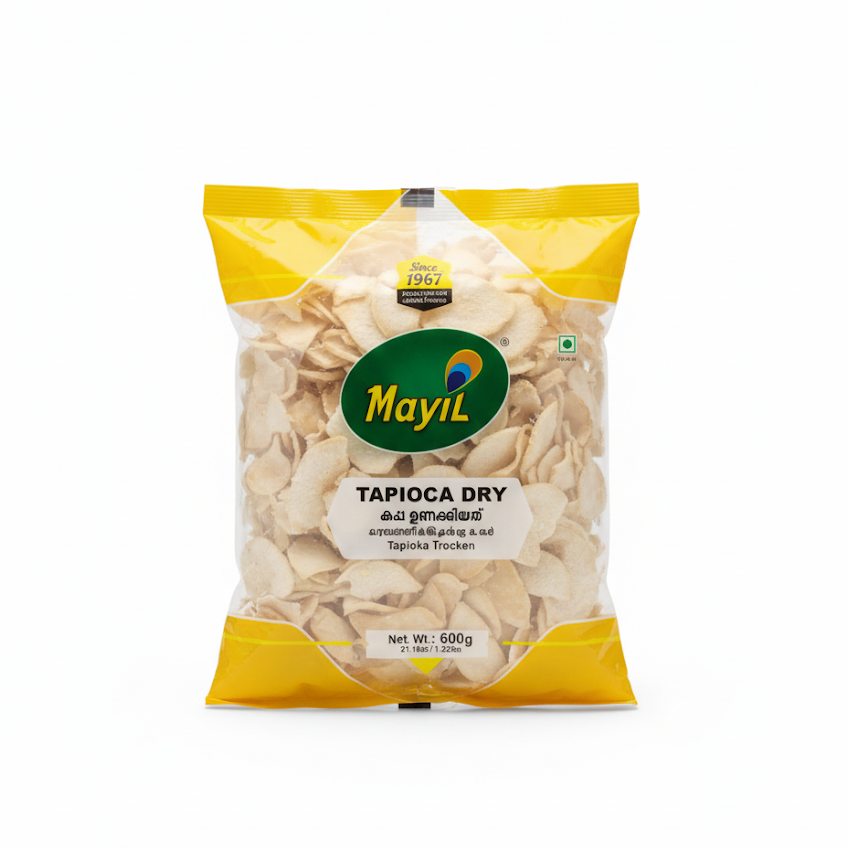 Mayil Tapioca Dry (600g) by The Indian Shelf – Tapioca Pearls, Kerala special food product, for customers in the UK